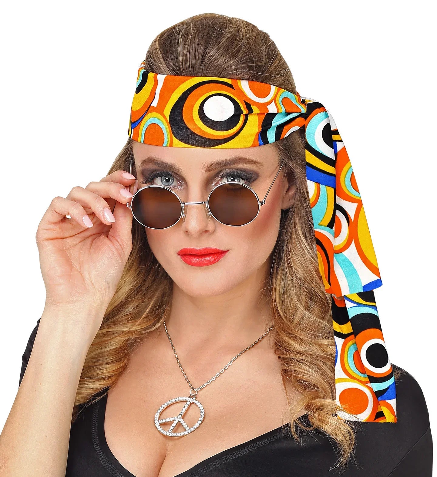 Bandana Años 70 con Burbujas Multicolor Años 70 Widmann