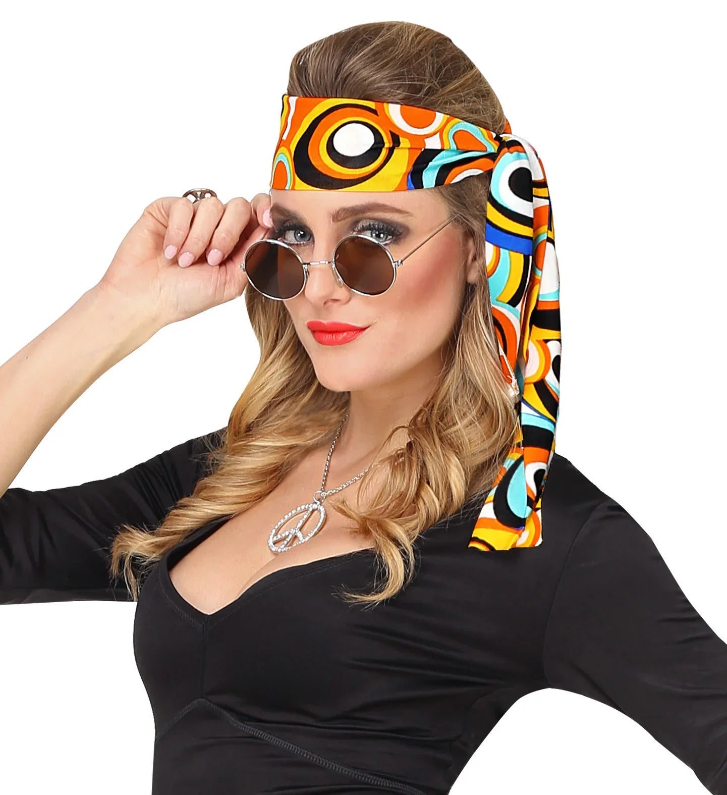 Bandana Años 70 con Burbujas Multicolor Años 70 Widmann