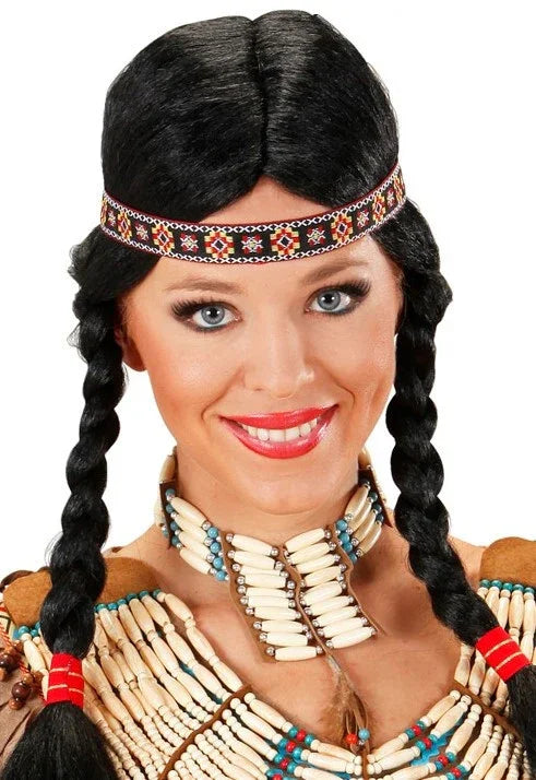 Collar Indio Decorado con Plumas Complementos Indios Widmann