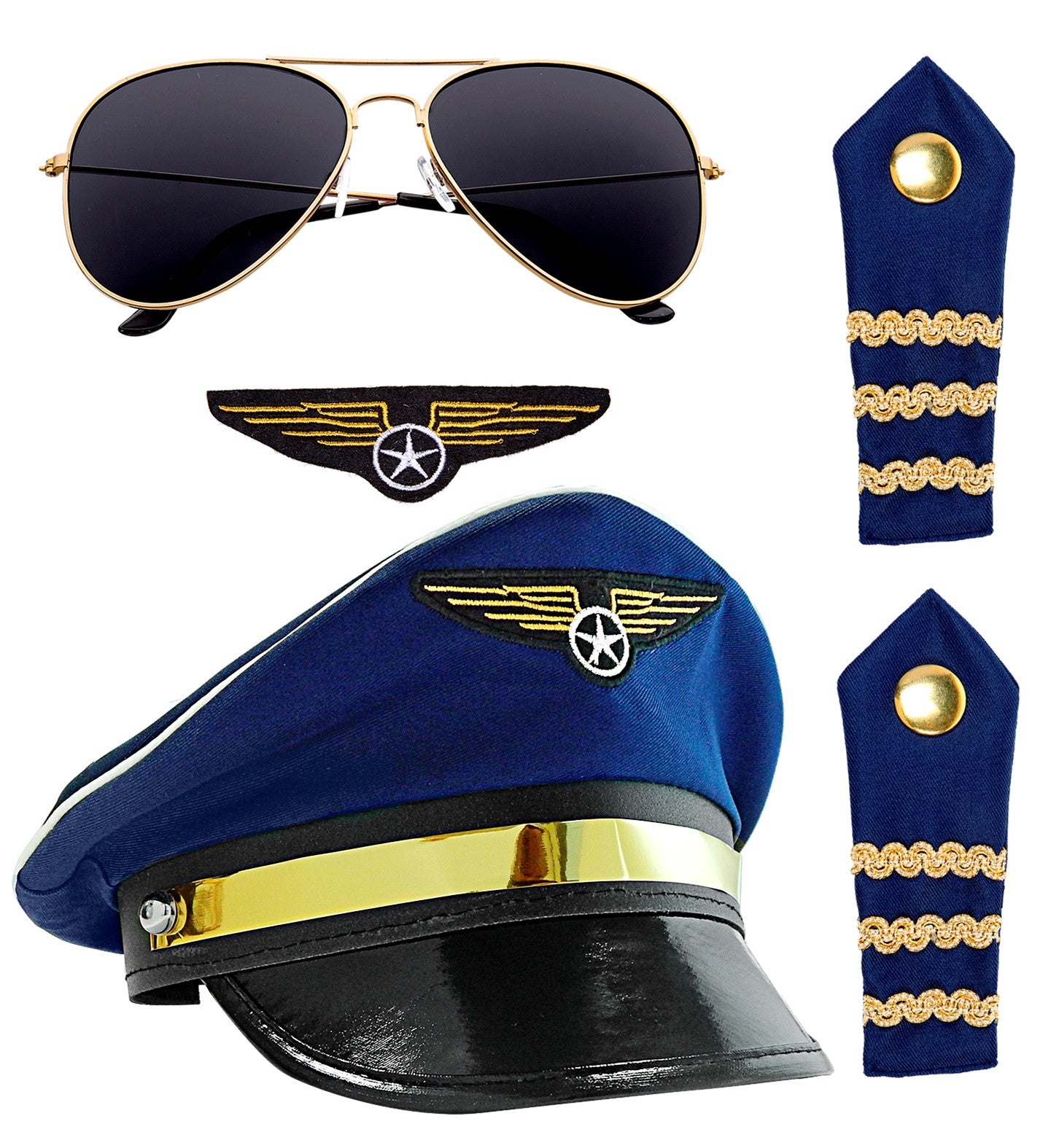 Kit de Disfraz de Piloto de Avión para Adulto Pilotos y Aviadores Widmann