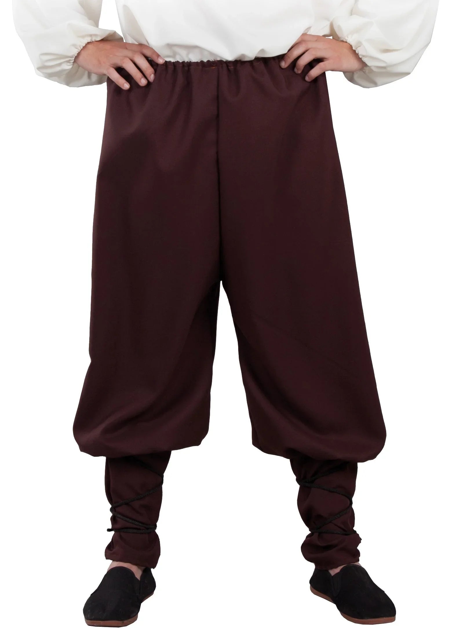 Pantalón Medieval Marrón Ancho para Adulto Complementos Medievales Fycar