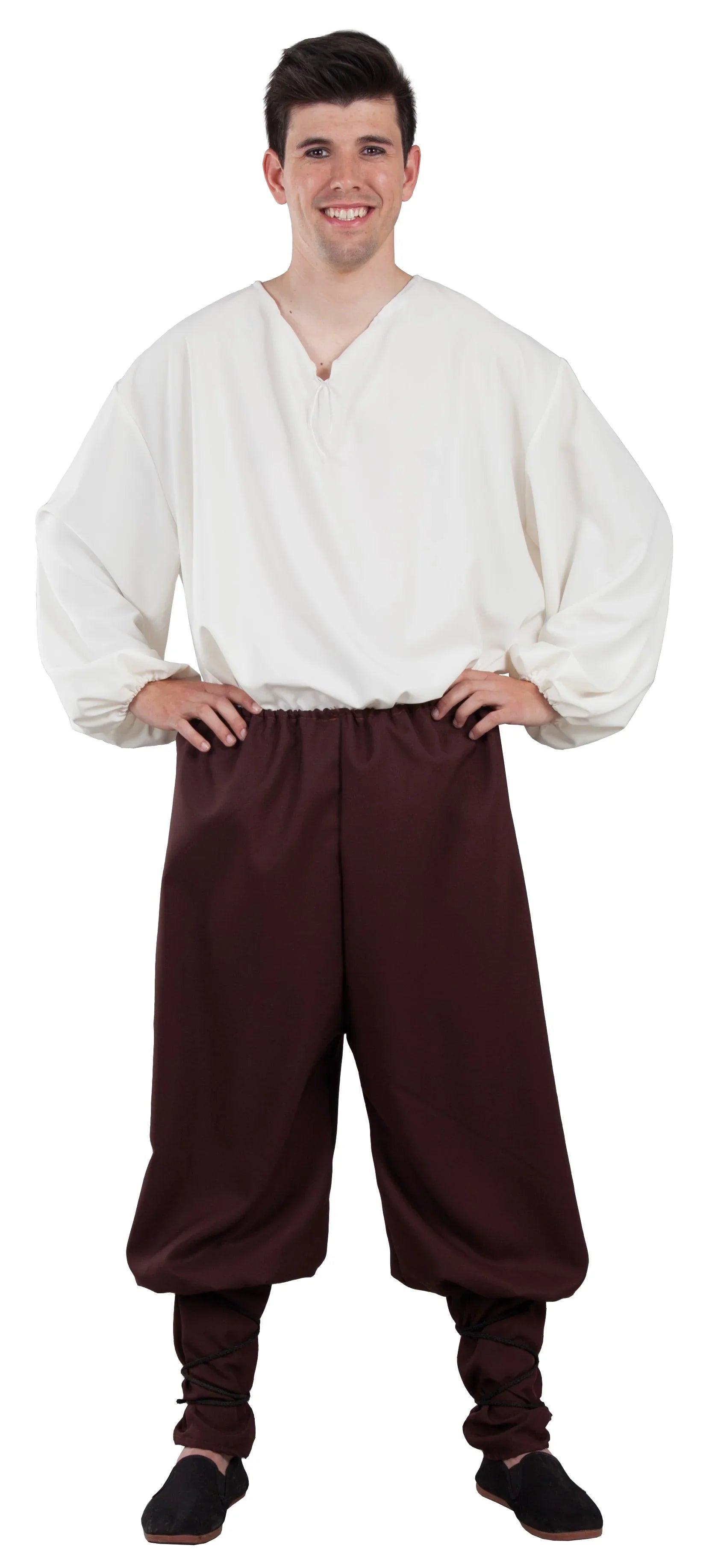 Pantalón Medieval Marrón Ancho para Adulto Complementos Medievales Fycar
