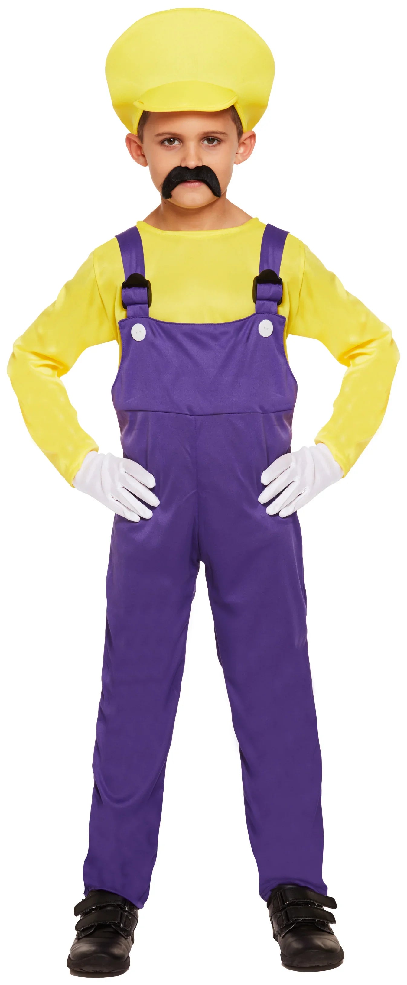 Disfraz de Wario para Niño Super Mario Bros y Luigi Harlequin