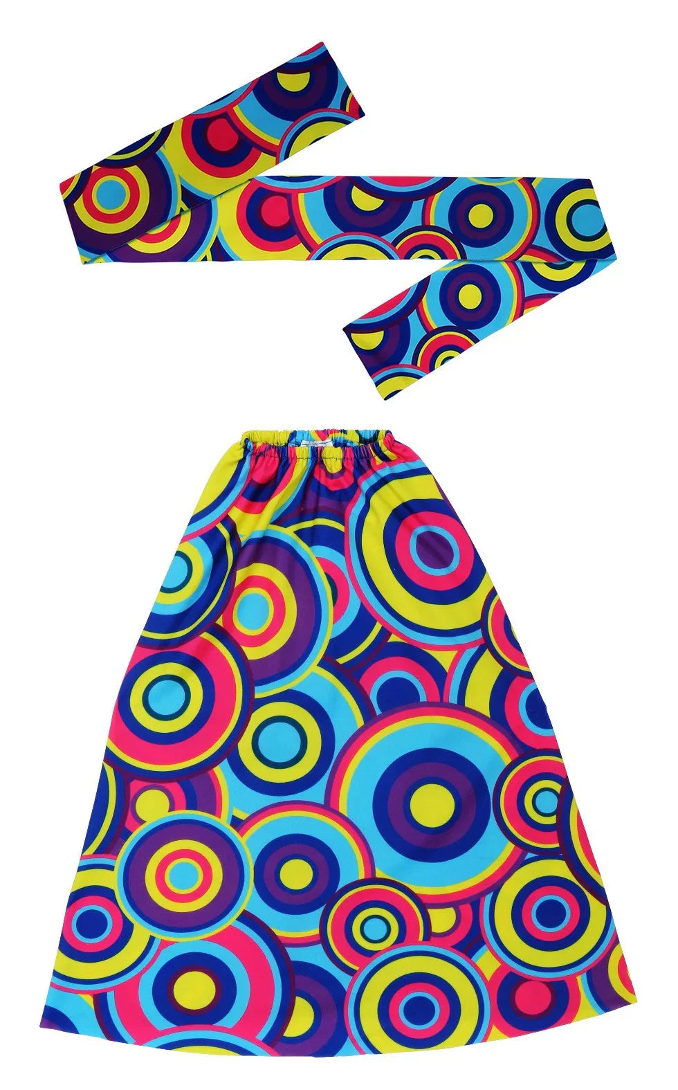 Kit Años 70 Psicodélico con Bandana y Calentadores Años 70 Widmann