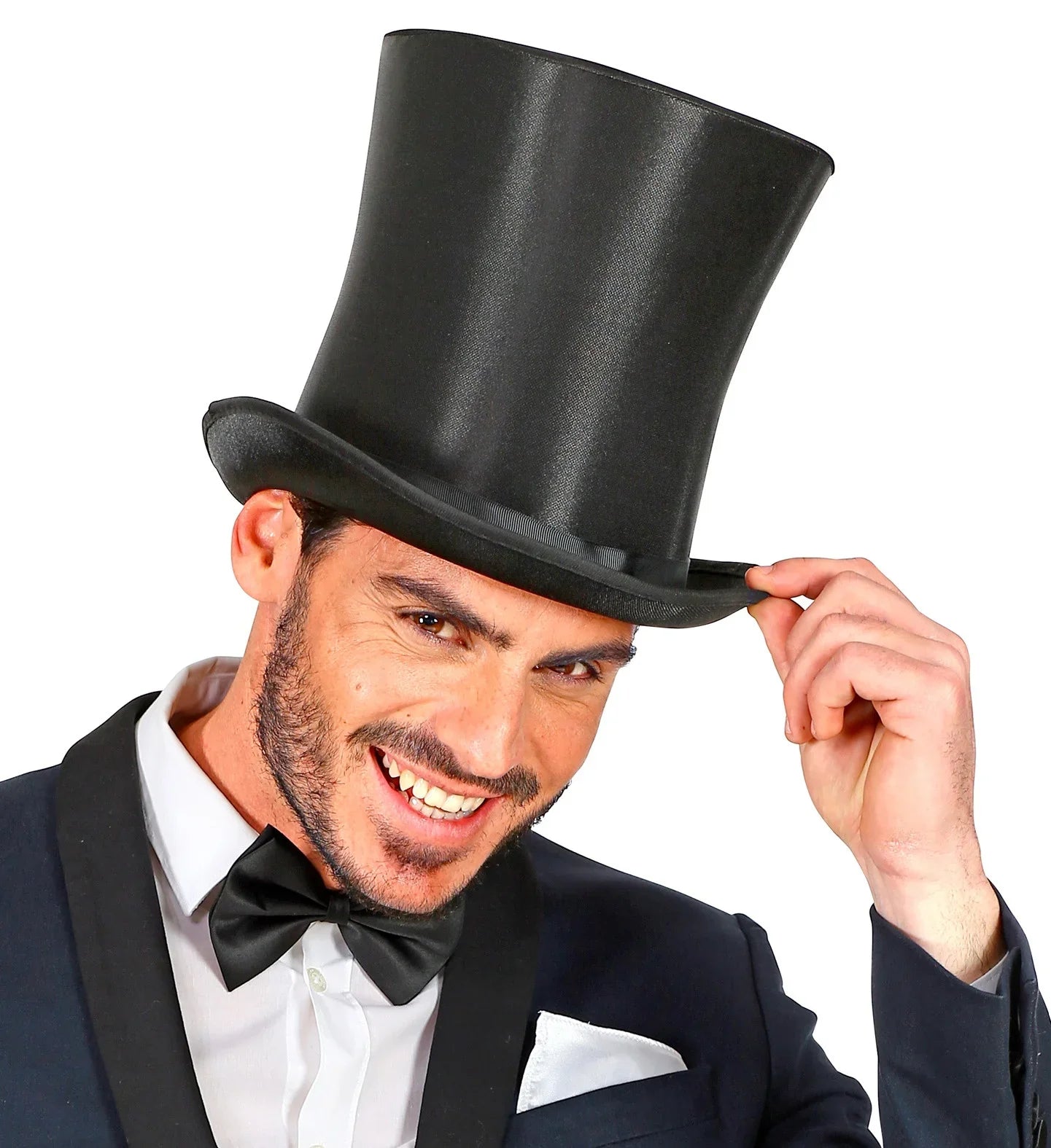 Sombrero de Copa Alta Negro Acampanado Chisteras Widmann