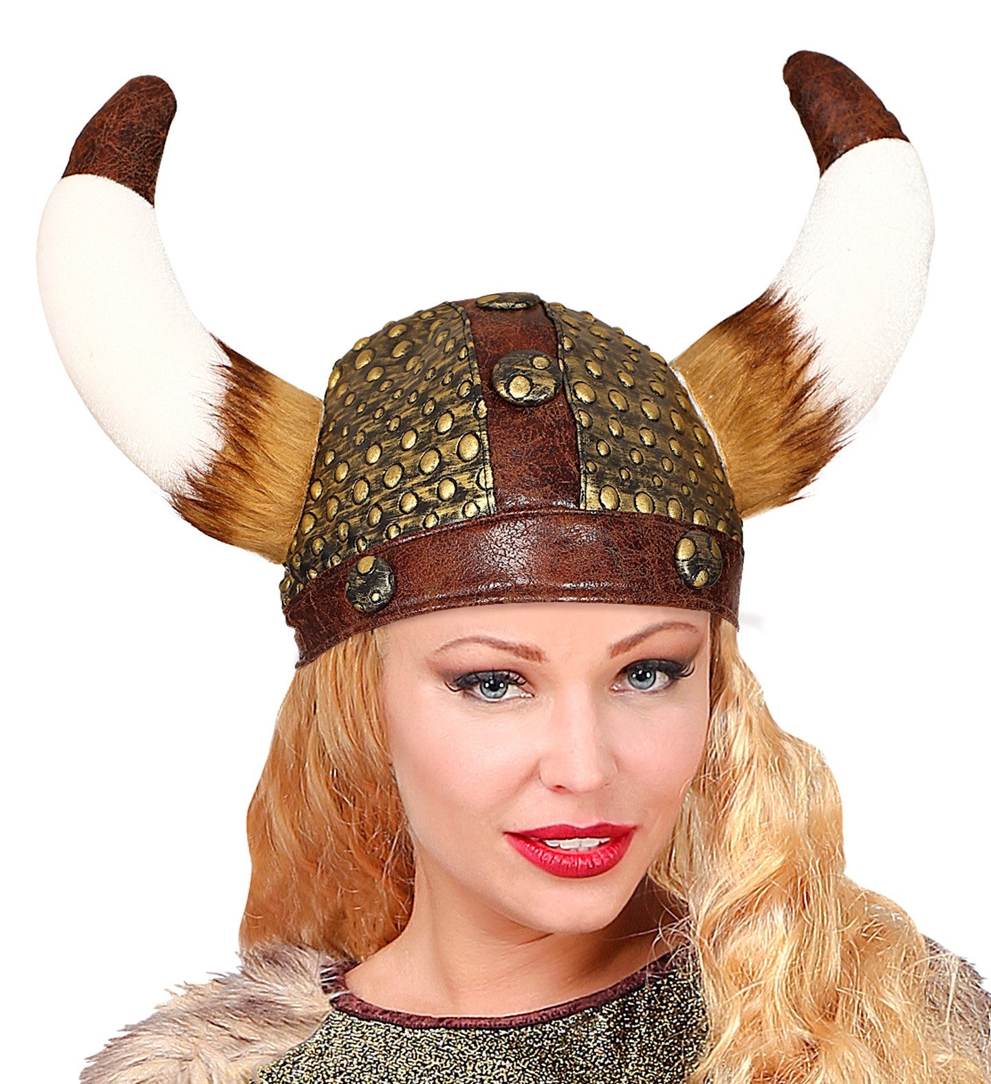 Casco Vikingo con Cuernos de Polipiel Complementos Vikingos Widmann