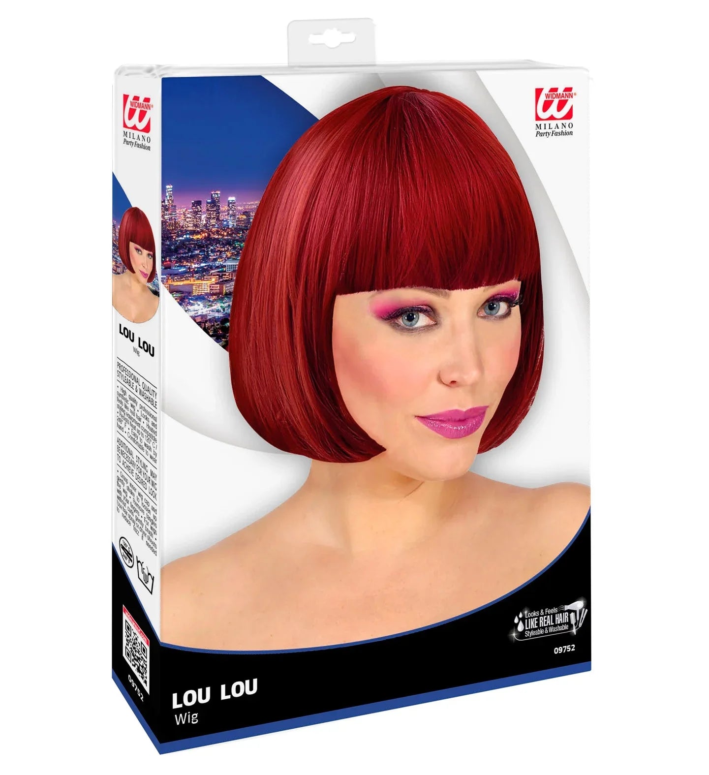 Peluca Caoba Estilo Bob con Flequillo Pelucas Pelirrojas Widmann
