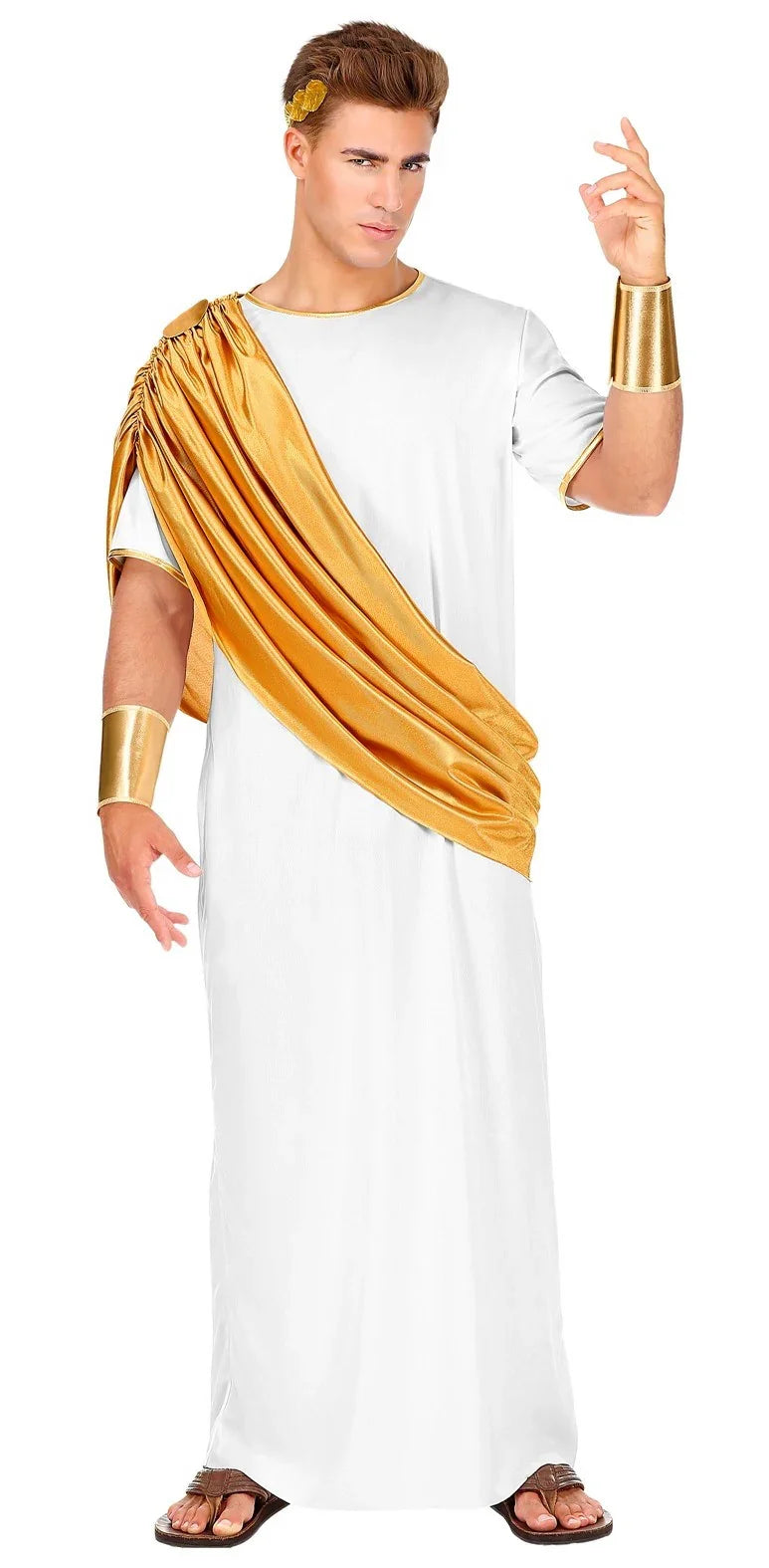 Disfraz de Julio César con Toga Dorada para Hombre Senadores Romanos Widmann