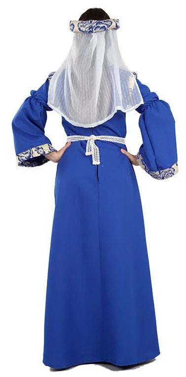 Disfraz de Condesa Medieval Azul para Mujer Princesas y Damas Medievales Fycar