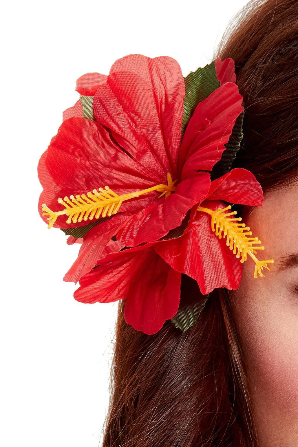 Flor Hawaiana Roja para el Pelo Complementos Hawaianos Smiffys