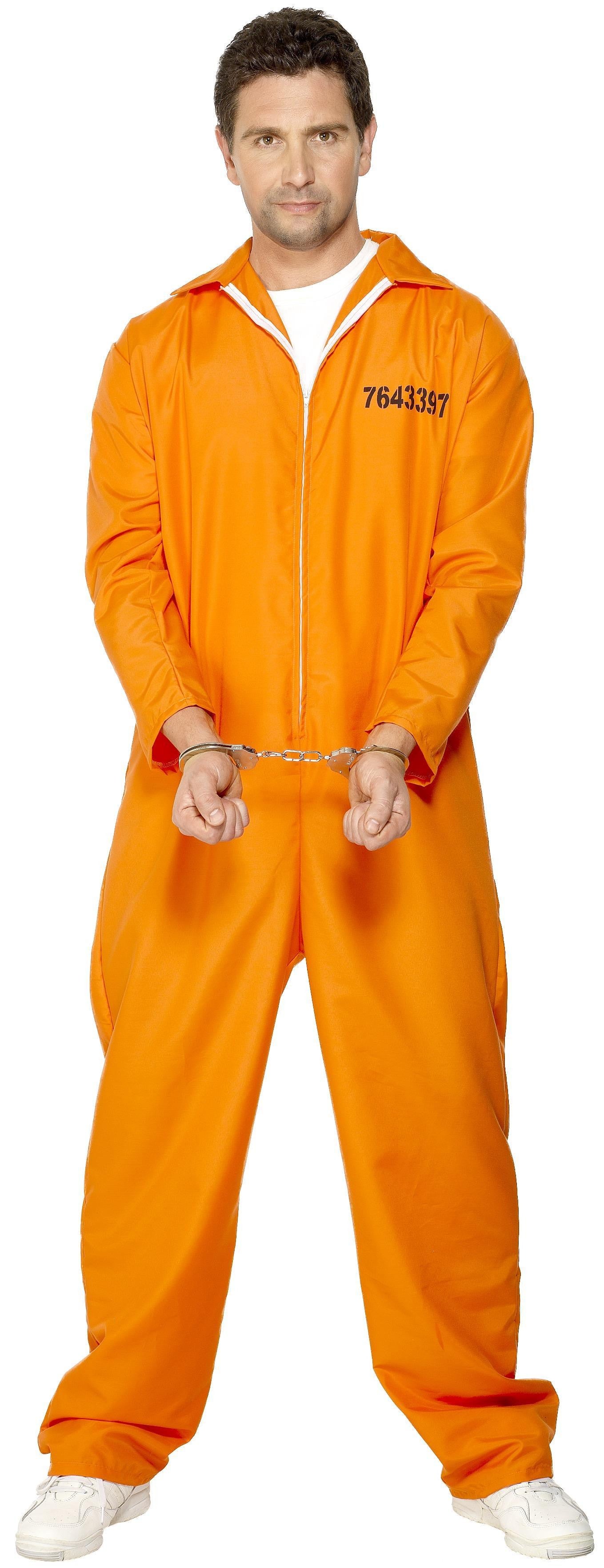 Disfraz de Preso Naranja de Guantánamo para Hombre Preso Smiffys