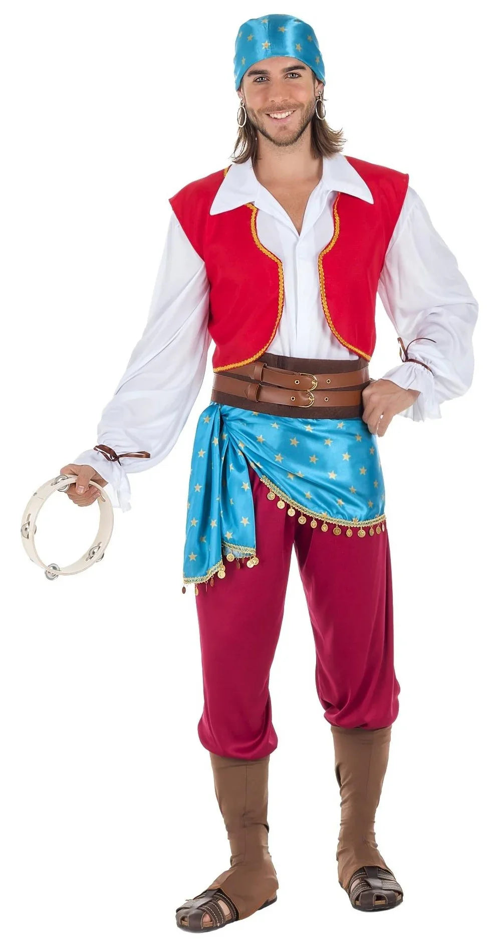 Disfraz de Gitano Zíngaro para Hombre Gitanas Kimokawaii