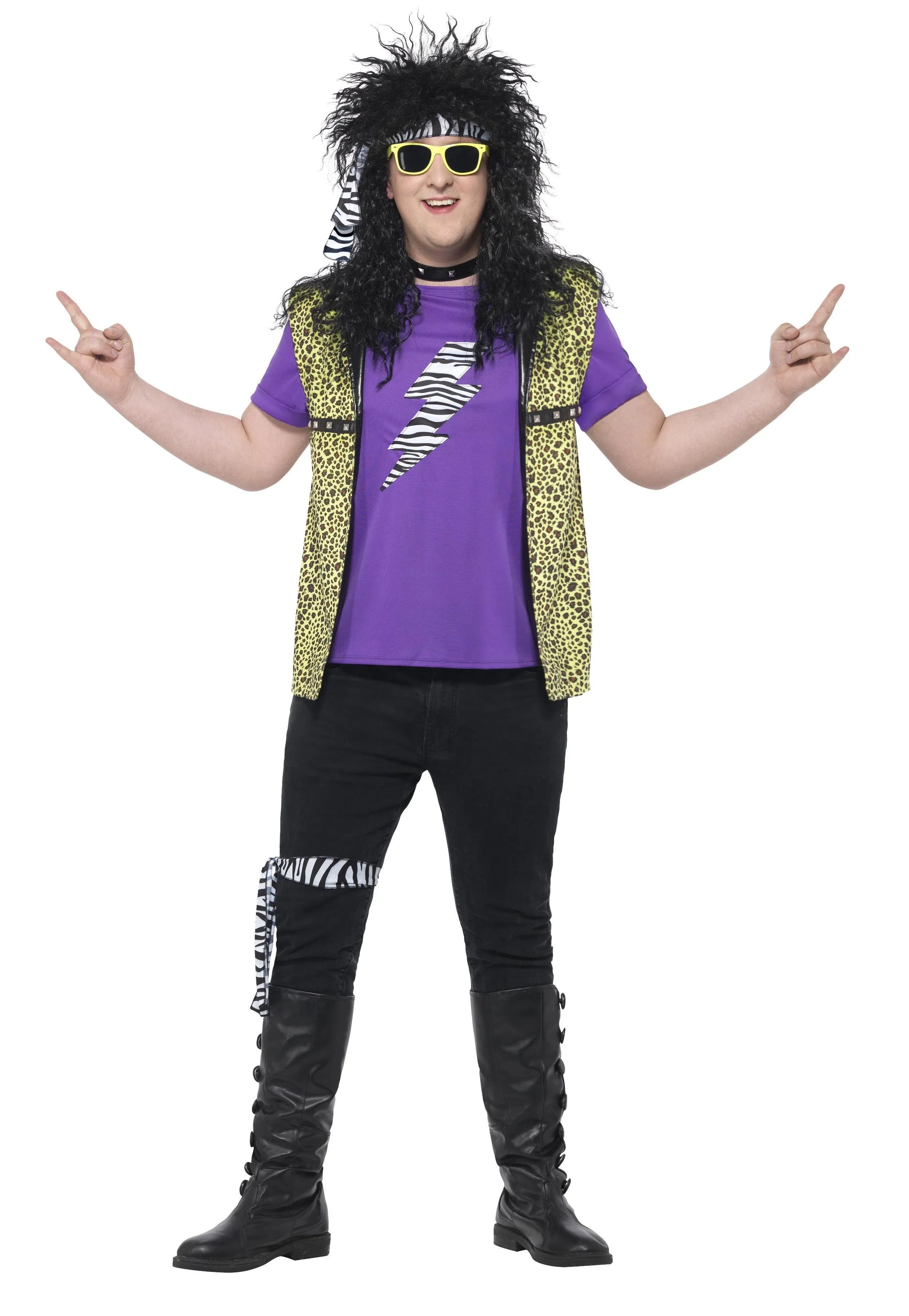 Disfraz de Estrella de Rock Años 80 para Hombre Cantantes y Músicos Smiffys