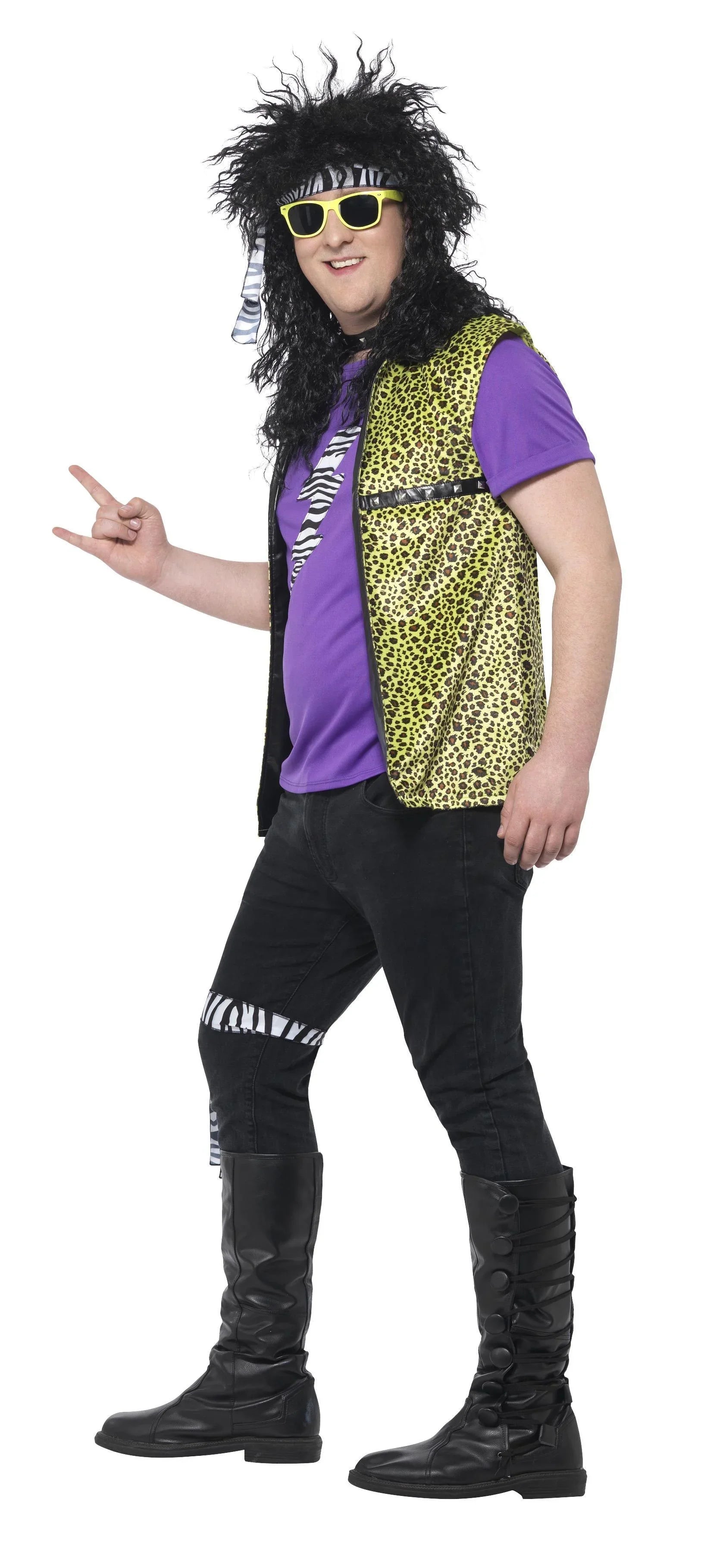 Disfraz de Estrella de Rock Años 80 para Hombre Cantantes y Músicos Smiffys