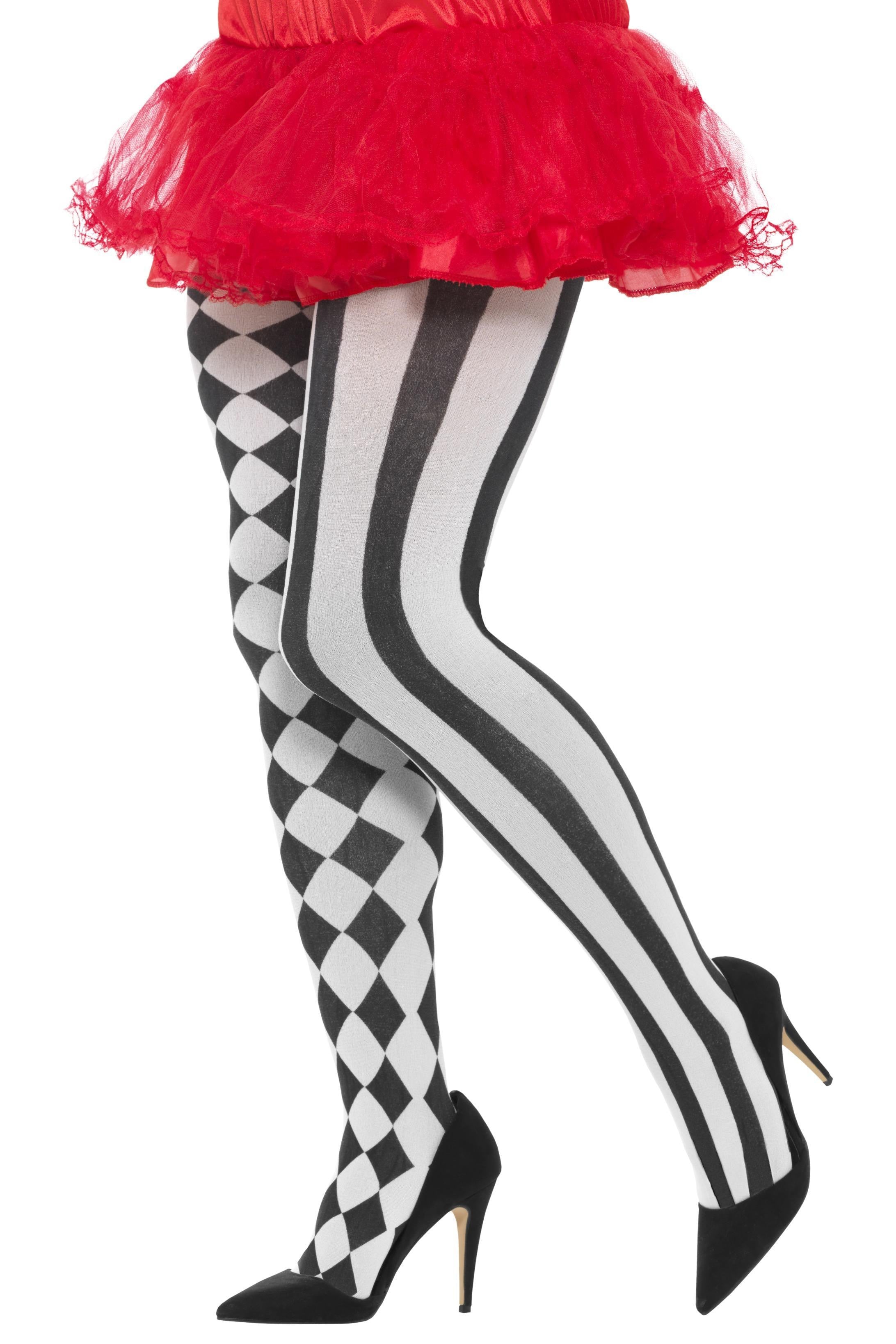 Pantys de Arlequín con Rombos y Rayas Arlequines y Bufones Smiffys XL
