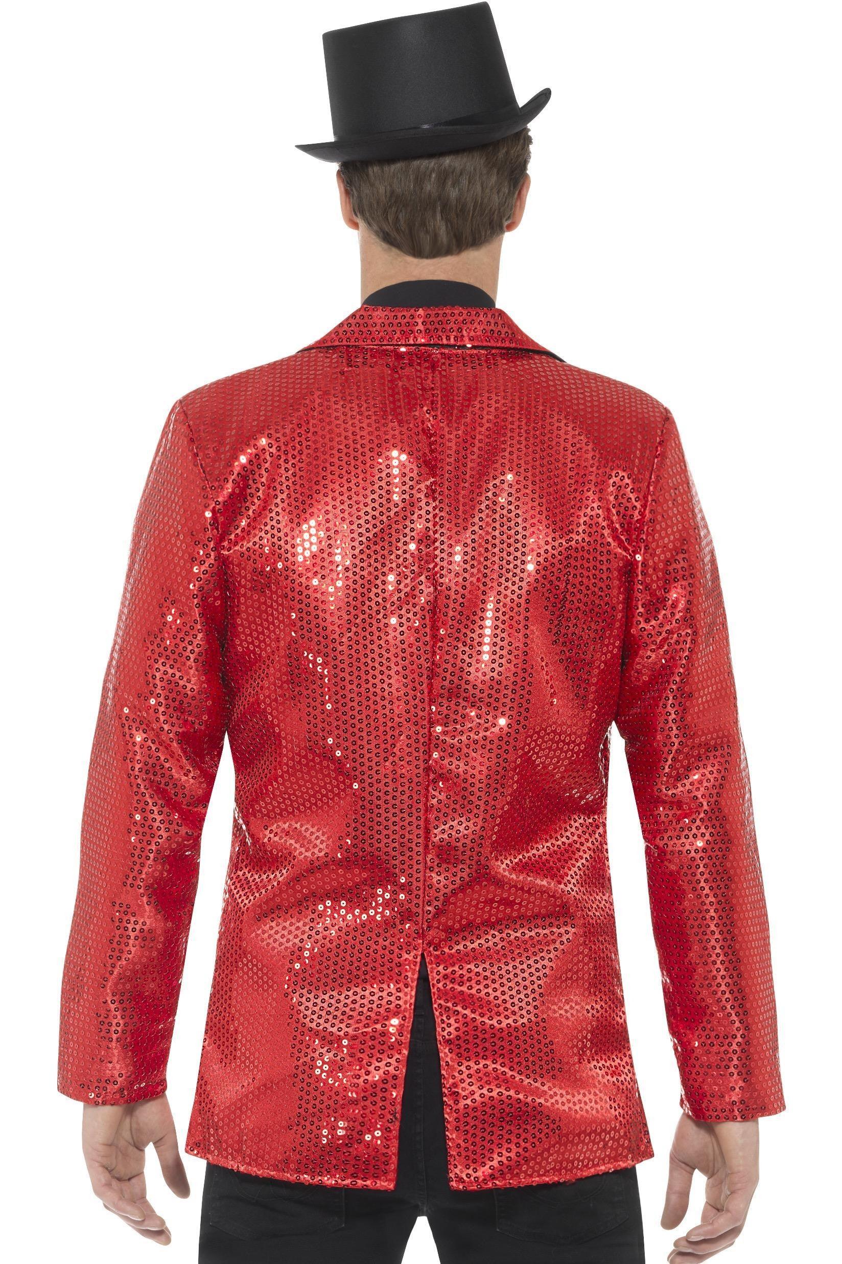 Chaqueta Roja de Lentejuelas para Hombre Chaquetas, Chalecos y Camisas Smiffys