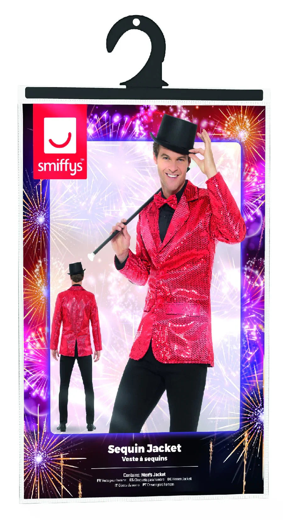 Chaqueta Roja de Lentejuelas para Hombre Chaquetas, Chalecos y Camisas Smiffys