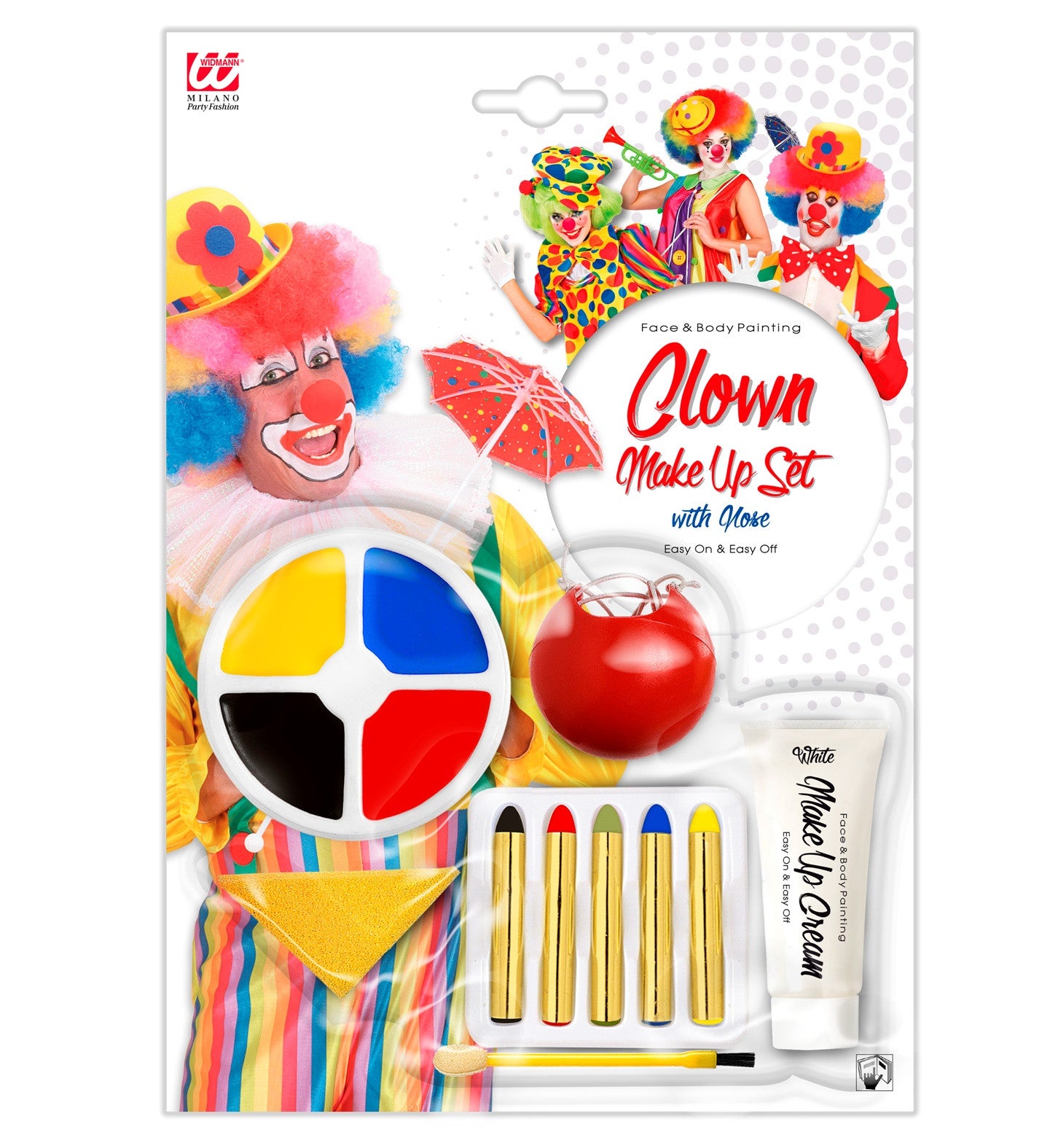 Set de Payaso Multicolor COMPLEMENTOS Widmann
