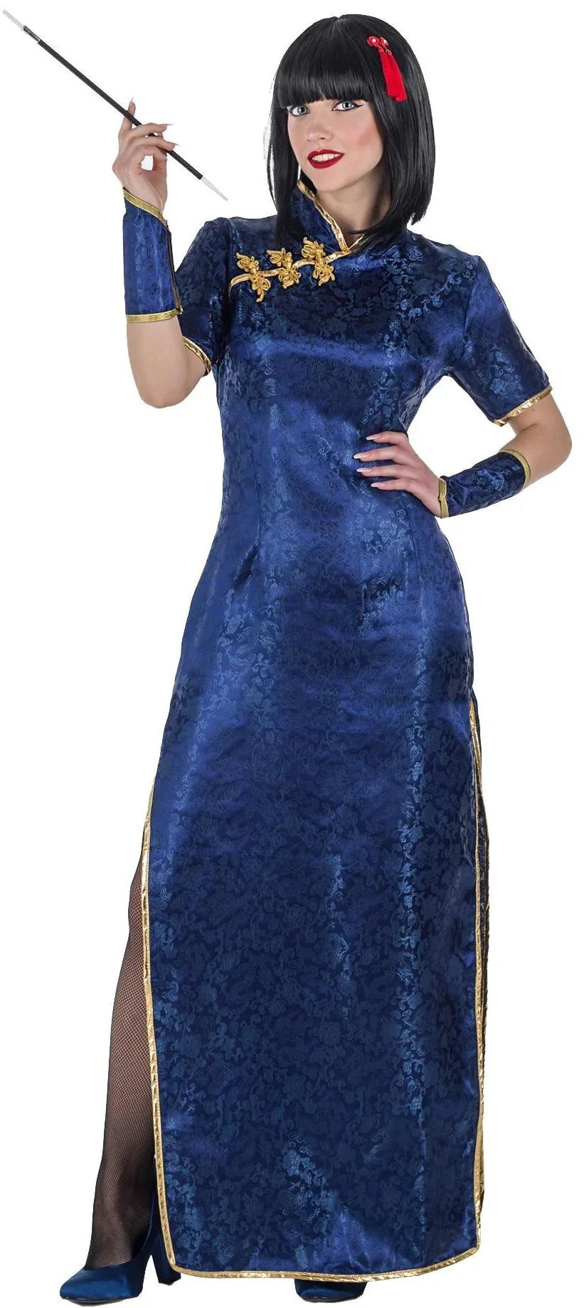 Disfraz de China Azul para Adulto Chinos Kimokawaii