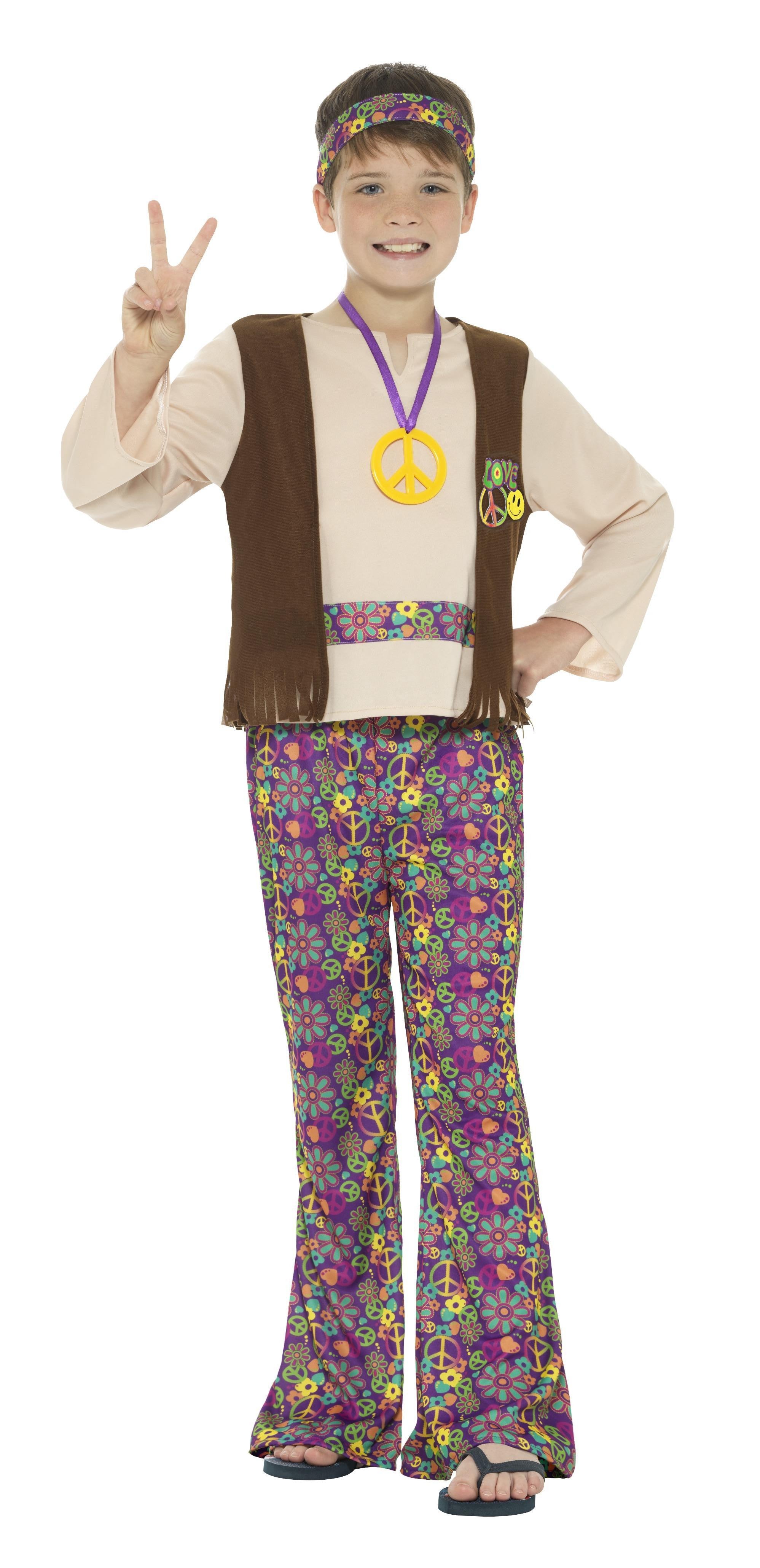 Disfraz de Hippie Pacifista para NIño Hippies Infantiles Smiffys