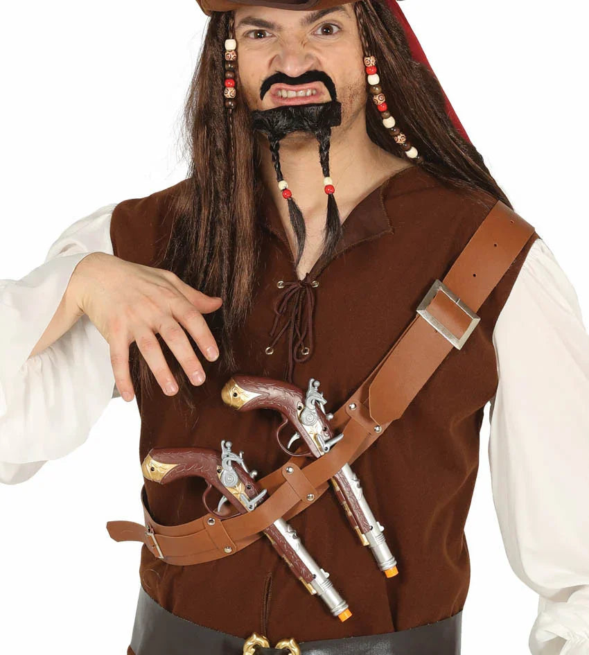 Cinturón de Pecho con Pistolas Complementos Piratas Guirca
