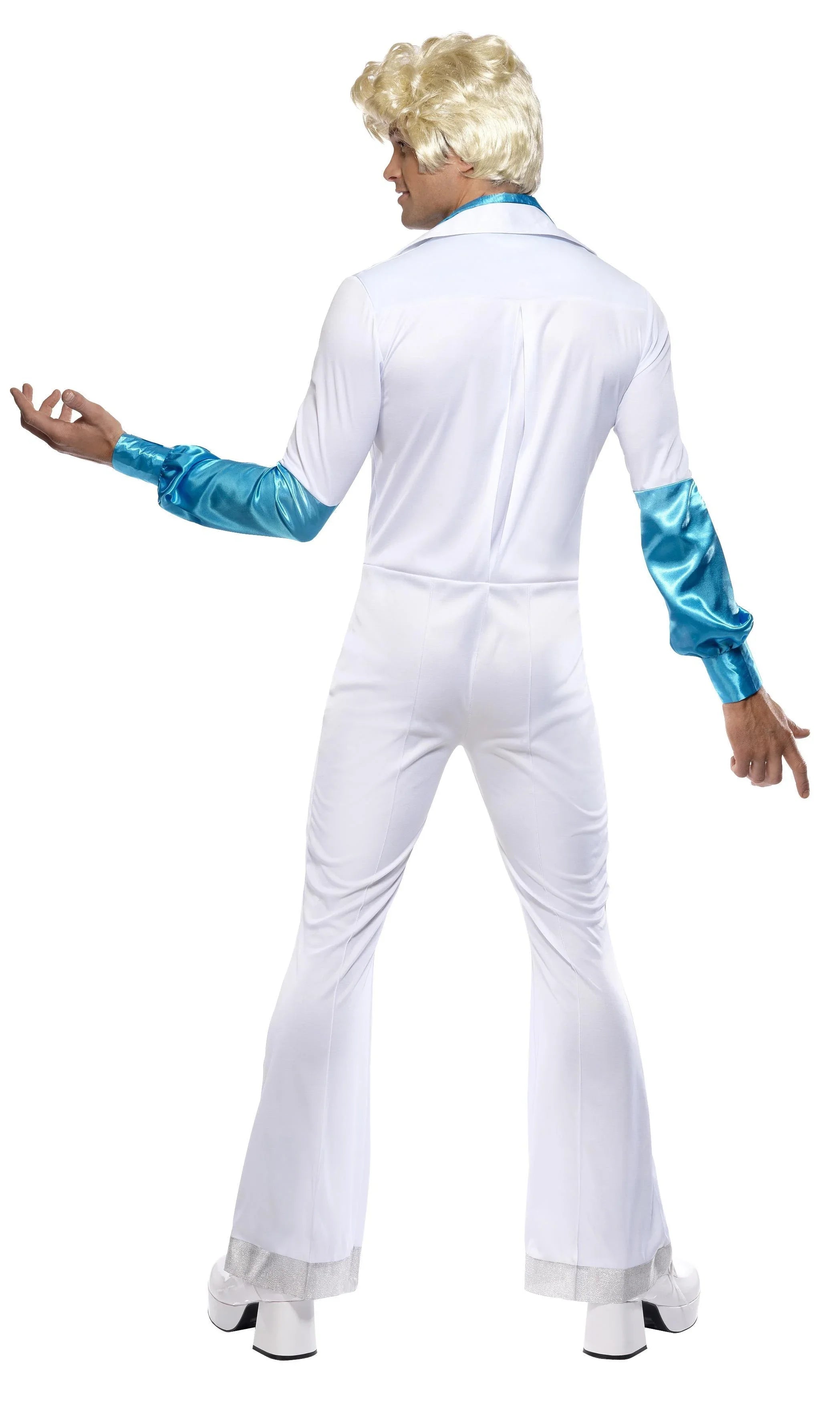 Disfraz de Abba Años 70 Azul y Blanco para Hombre Abba Smiffys