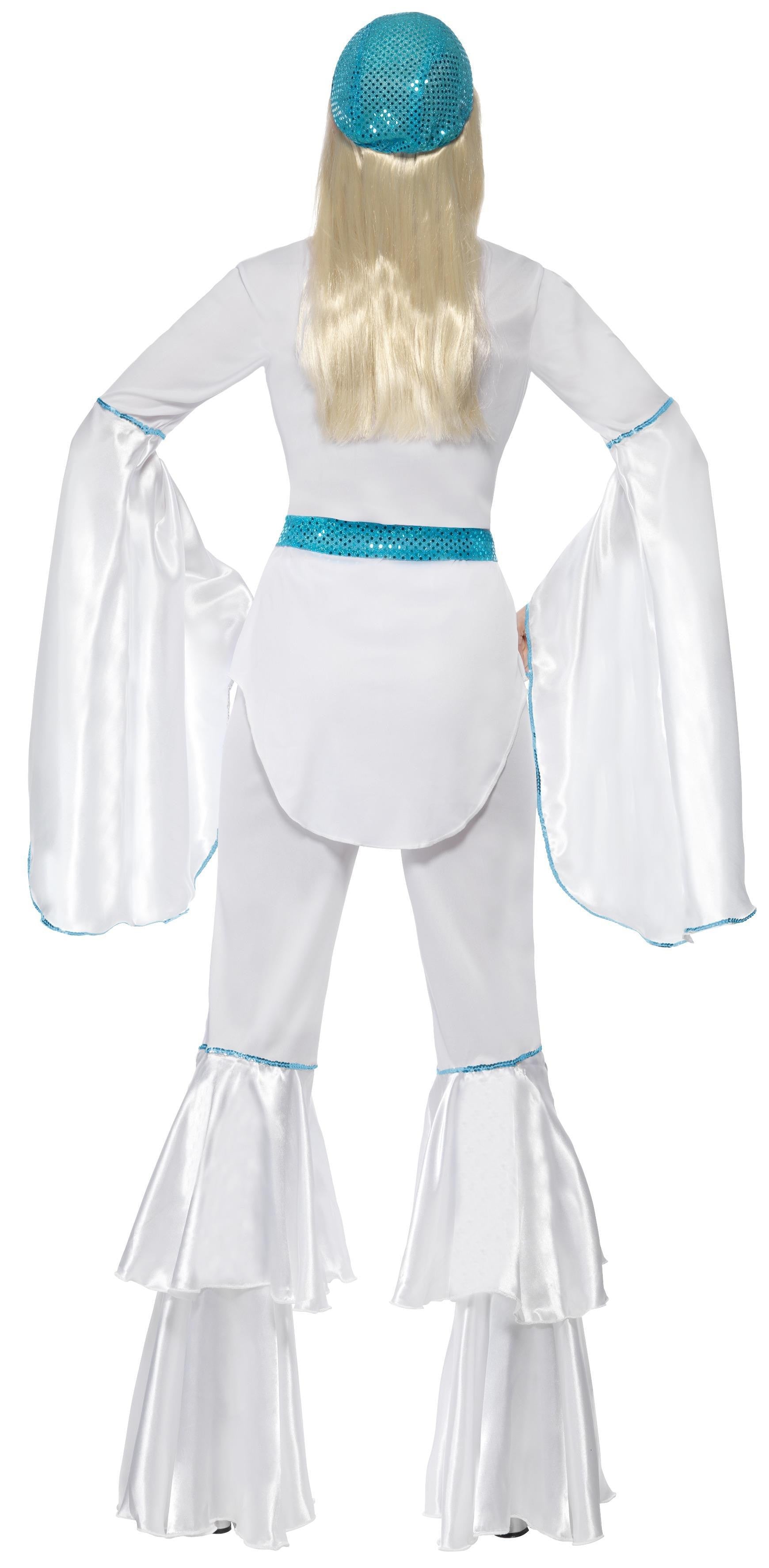 Disfraz de Abba Años 70 Azul y Blanco para Mujer Abba Smiffys