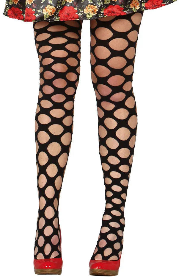 Pantys de Malla Grande Negros Medias y Pantys Guirca