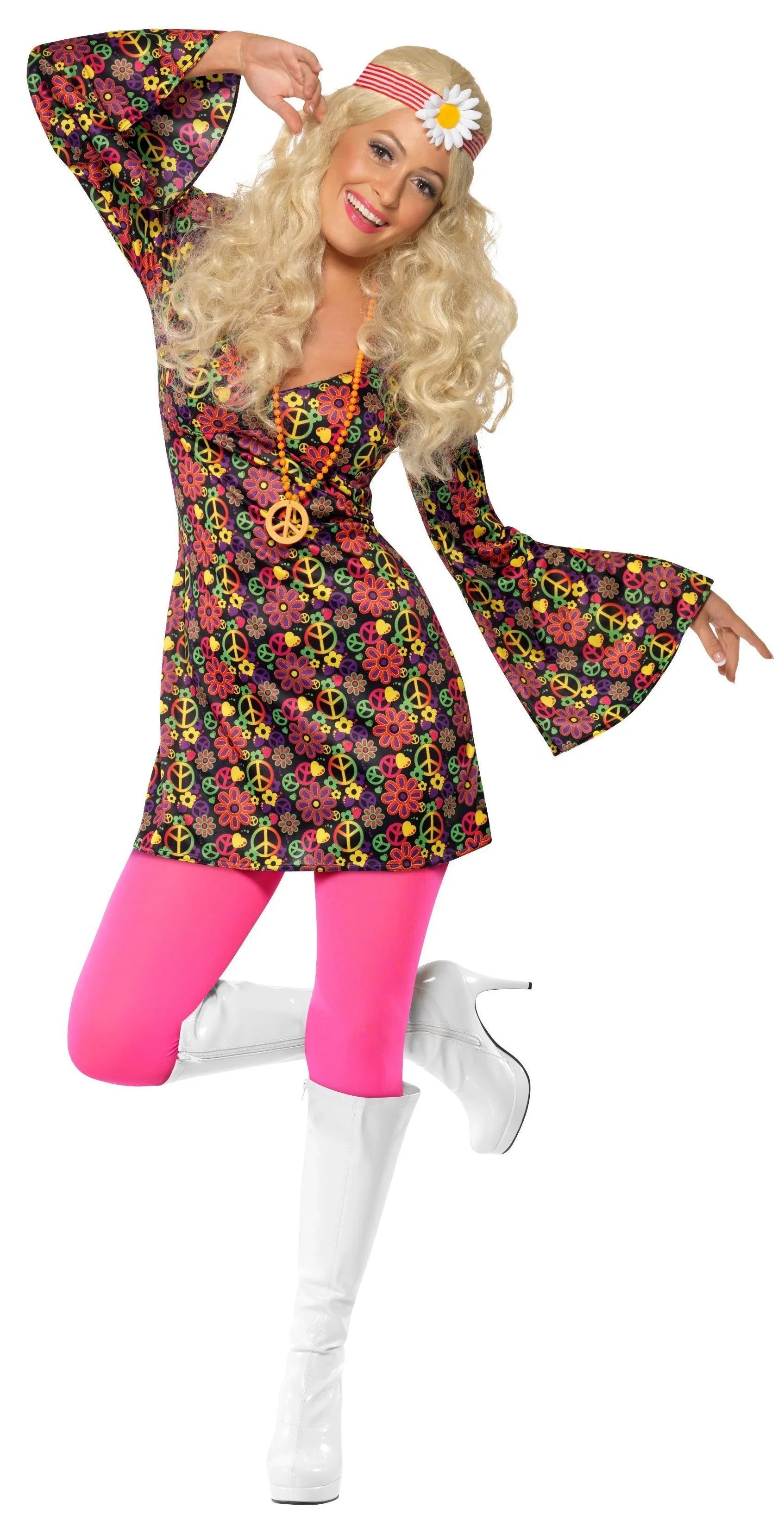 Disfraz de Hippie con Mangas de Campana para Mujer Hippies Smiffys