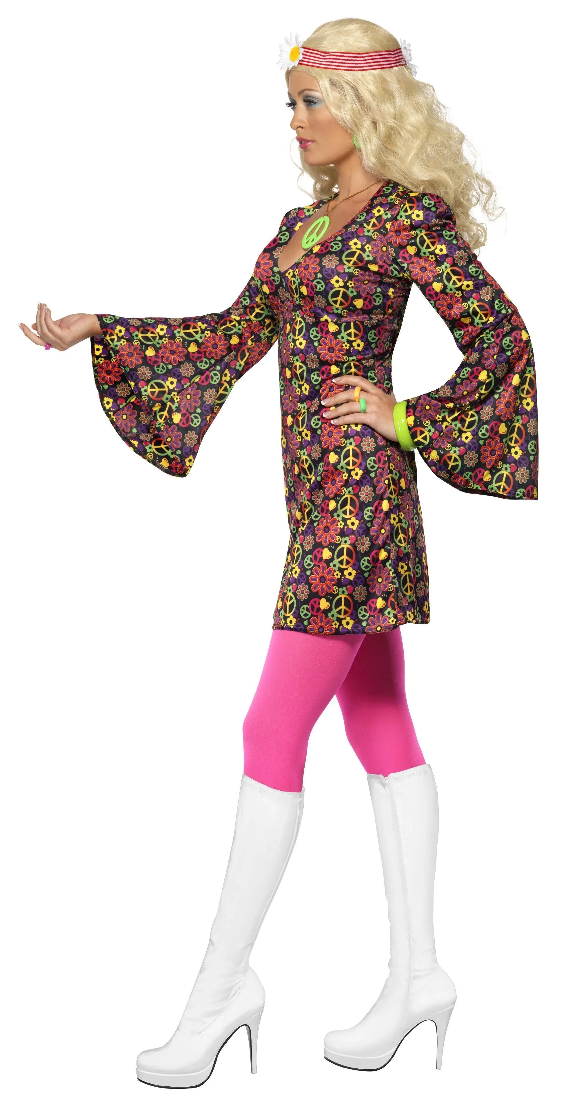 Disfraz de Hippie con Mangas de Campana para Mujer Hippies Smiffys