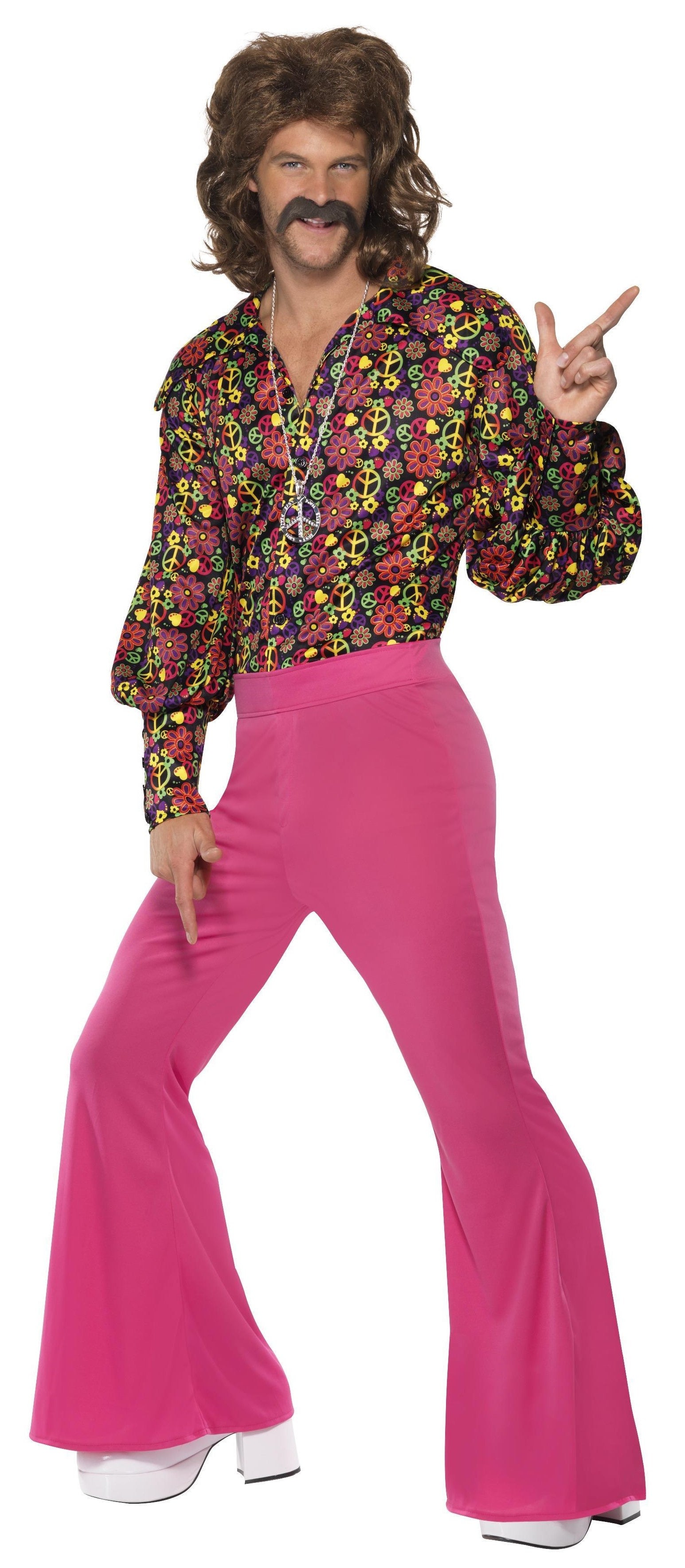 Disfraz de Hippie Flower Power para Hombre Hippies Smiffys