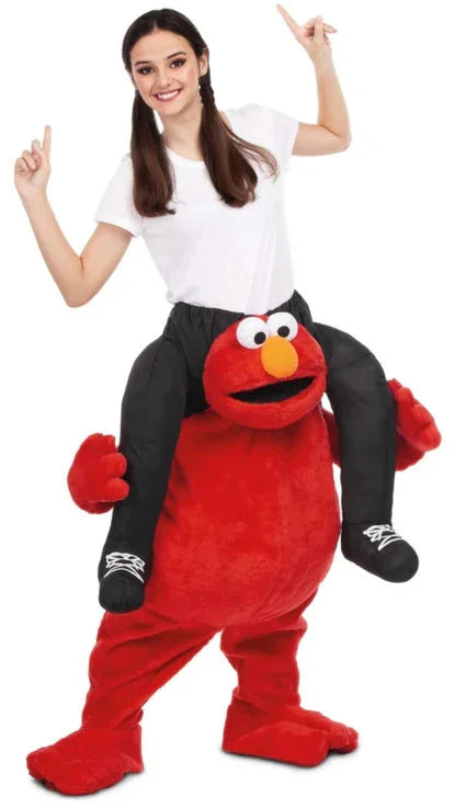 Disfraz de Elmo Barrio Sésamo a Hombros para Adulto Elmo Viving