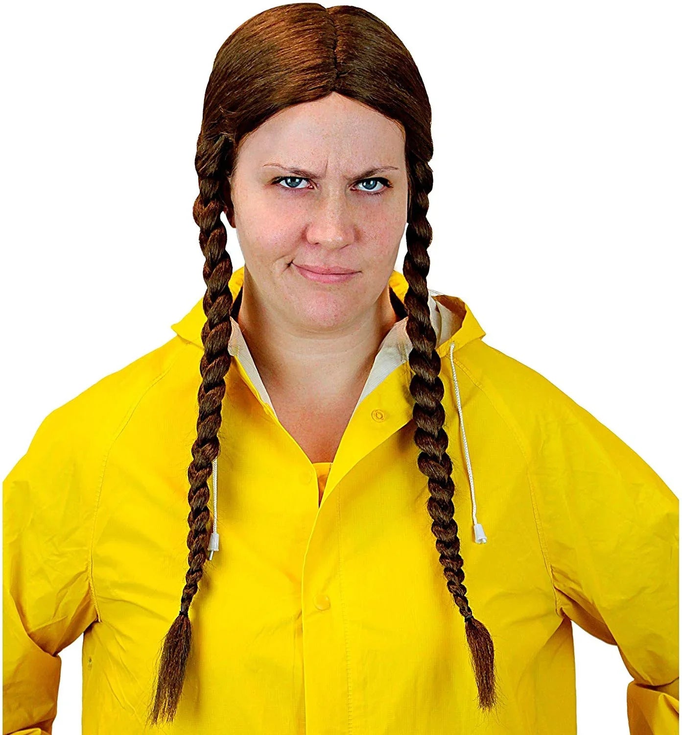 Peluca de Greta Thunberg con Trenzas Pelucas Castañas Widmann