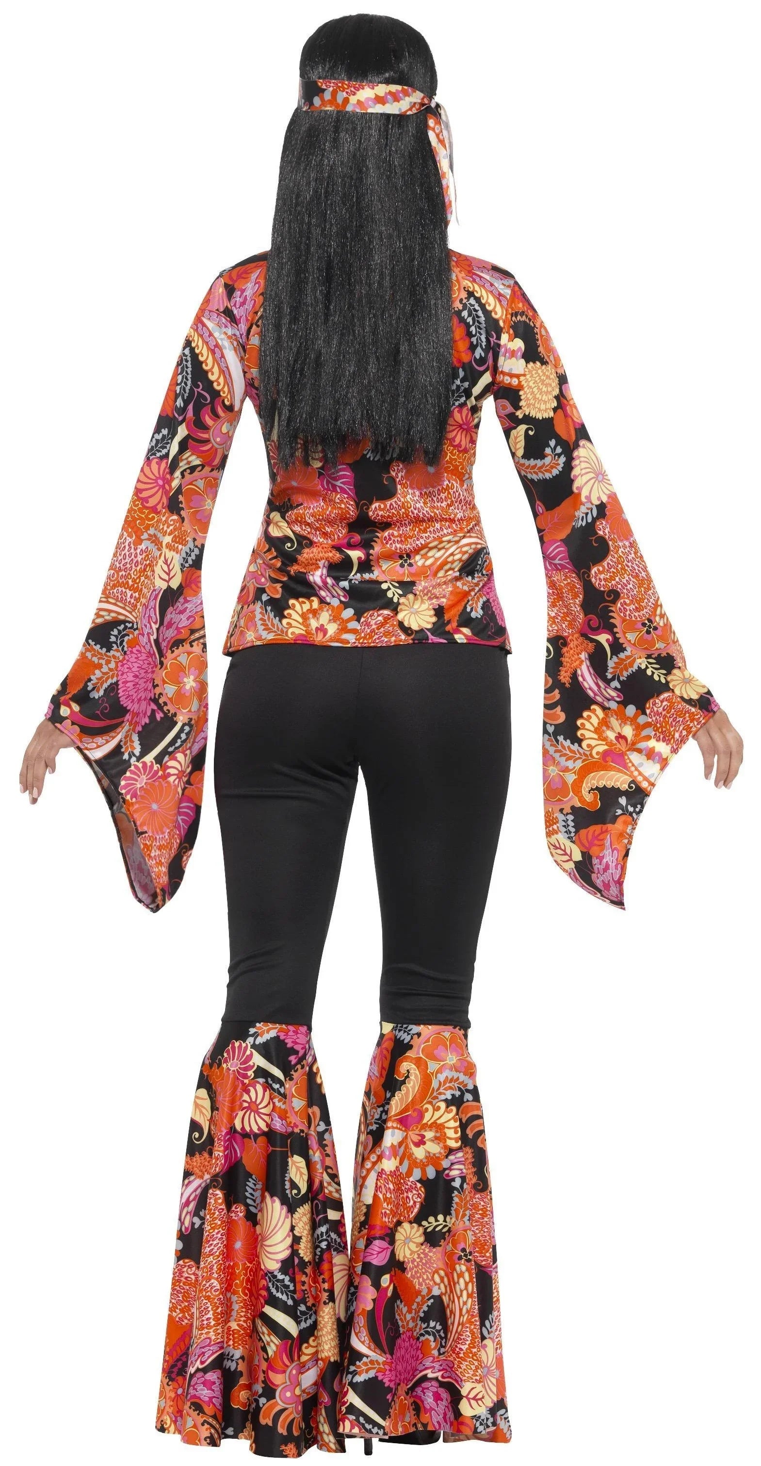 Disfraz de Hippie con Estampado Multicolor para Mujer Hippies Smiffys