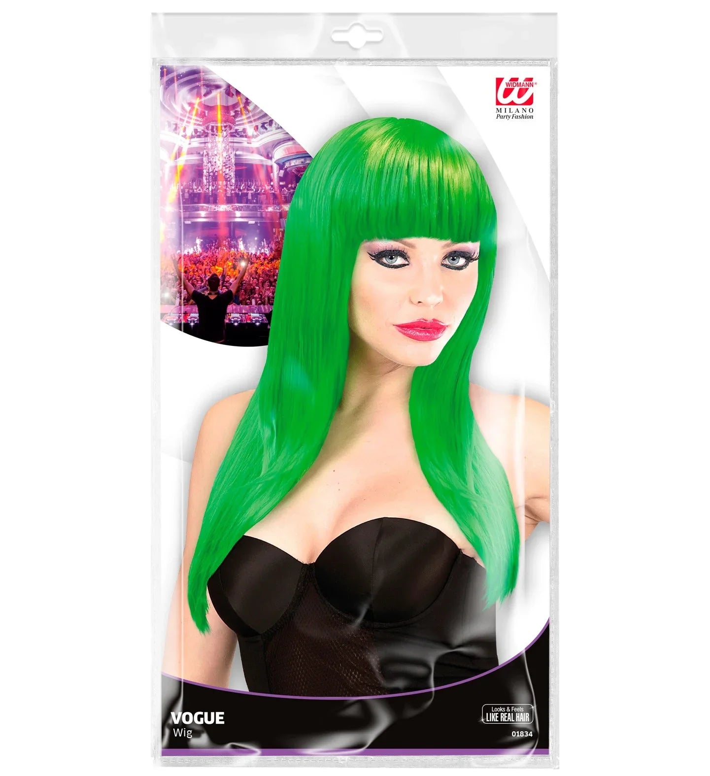 Peluca Melena Verde COMPLEMENTOS Widmann