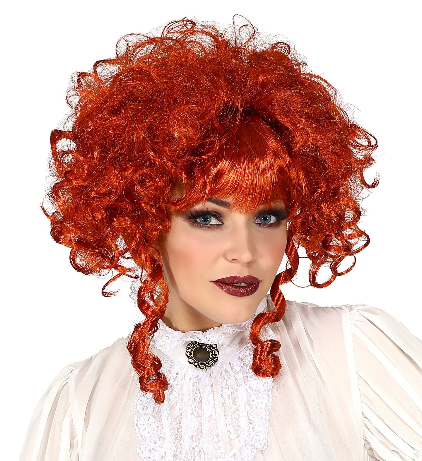 Peluca Steampunk Victoriana Pelirroja Rizada Pelucas Pelirrojas Widmann