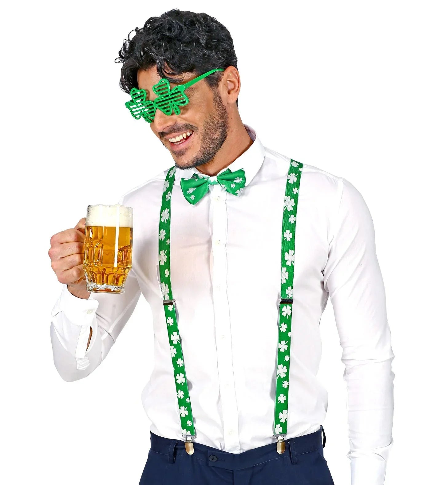Kit de San Patricio con Gafas, Tirantes y Pajarita San Patricio Widmann