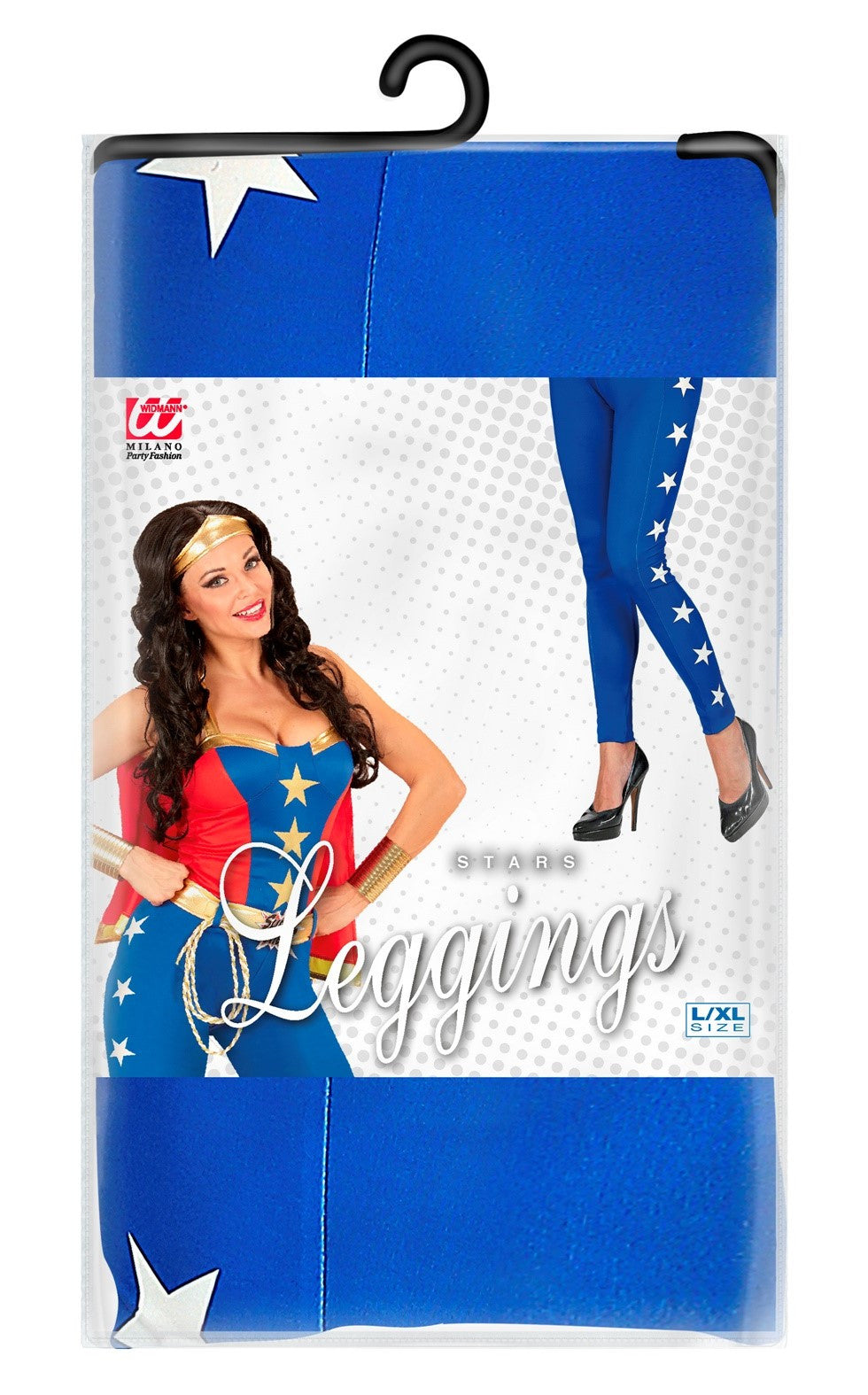 Leggings de Wonder Lady Azules con Estrellas Leggings Widmann