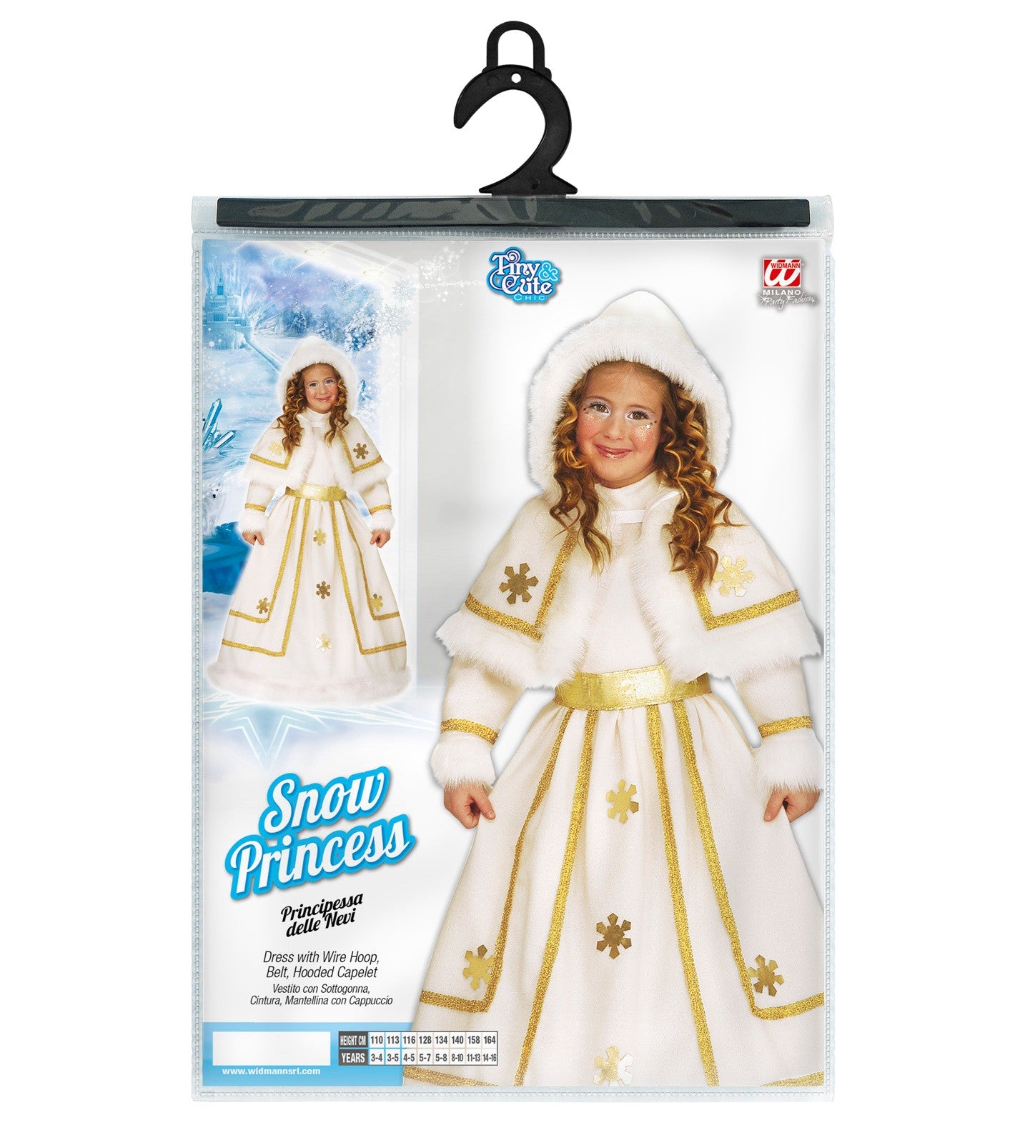 Disfraz de Princesa de las Nieves Princesas y Príncipes Infantiles Widmann