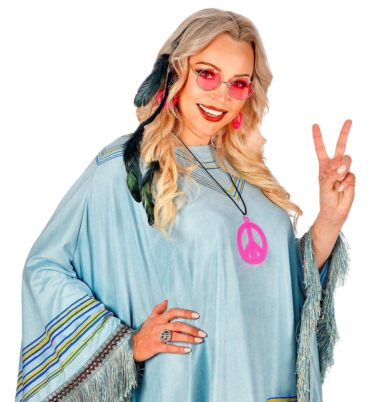 Clip para el Pelo Hippie con Plumas Negras Complementos Hippies Widmann