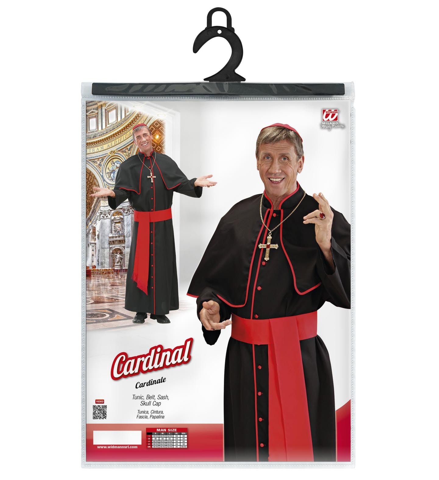 Disfraz de Cardenal Católico para Hombre Adultos Widmann