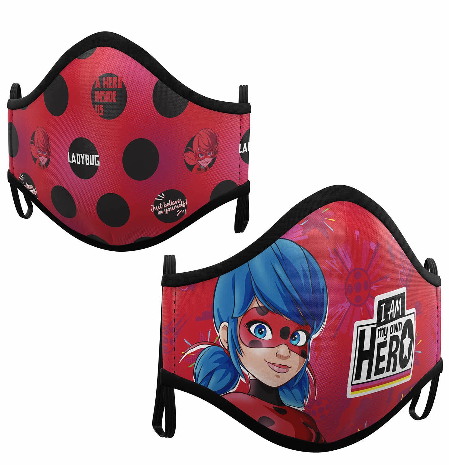 Mascarilla de Ladybug Infantil LadyBug y CatNoir Viving
