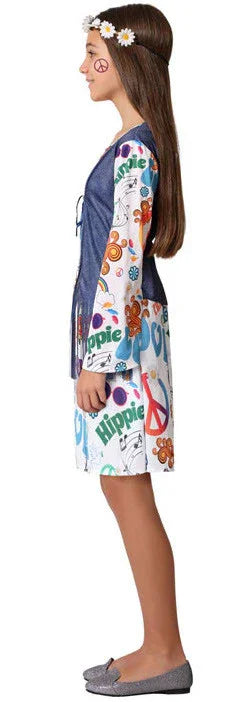 Disfraz de Hippie Jeans Estampado para Niña Hippies Infantiles Atosa