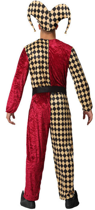 Disfraz de Arlequín Dorado y Rojo para Hombre Arlequines y Bufones Atosa