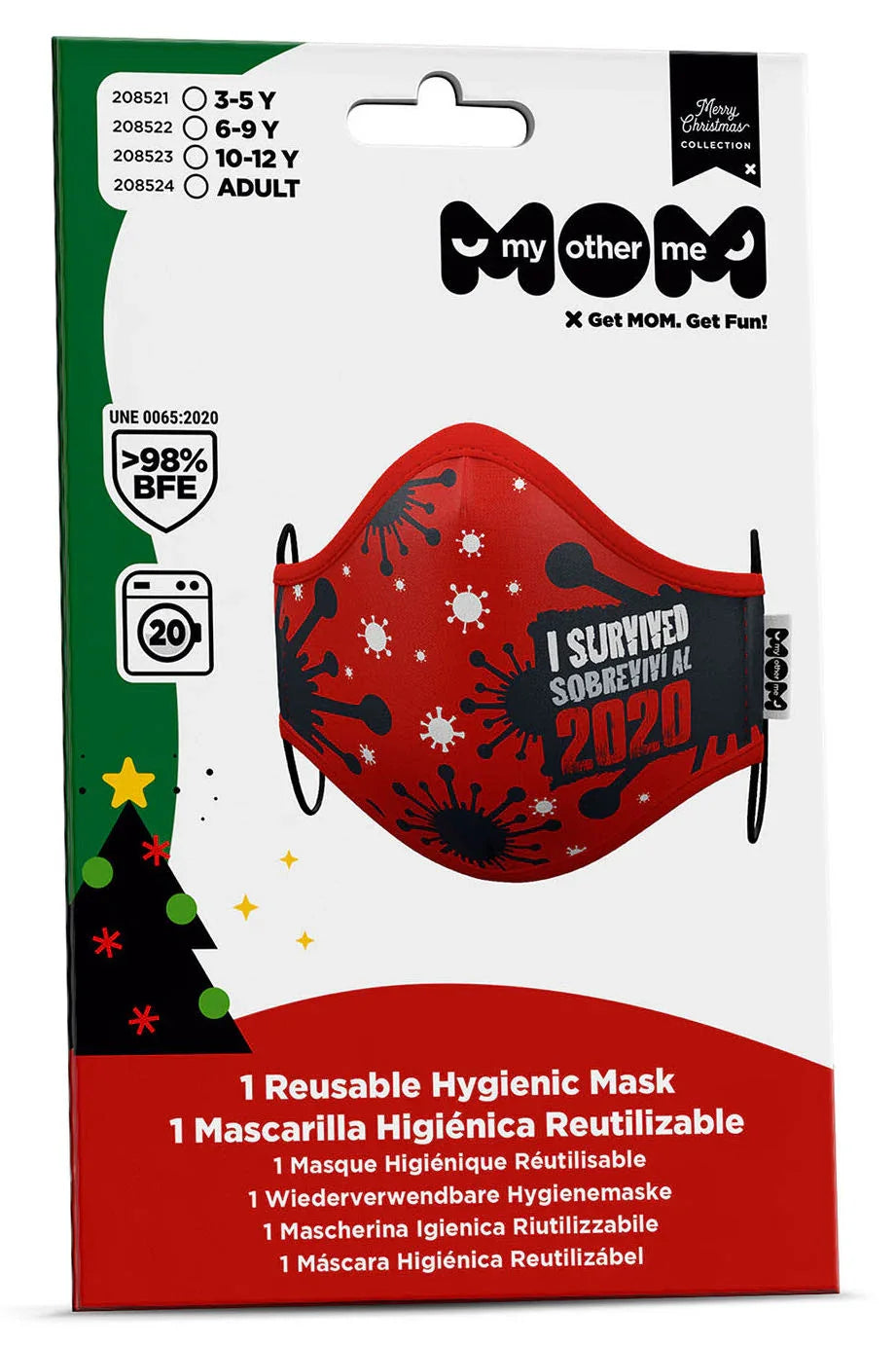 Mascarilla Sobreviví al 2020 para Adulto Mascarillas Viving