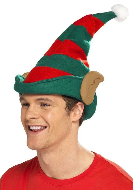Gorro de Elfo de Navidad con Orejas Elfos Navideños Smiffys