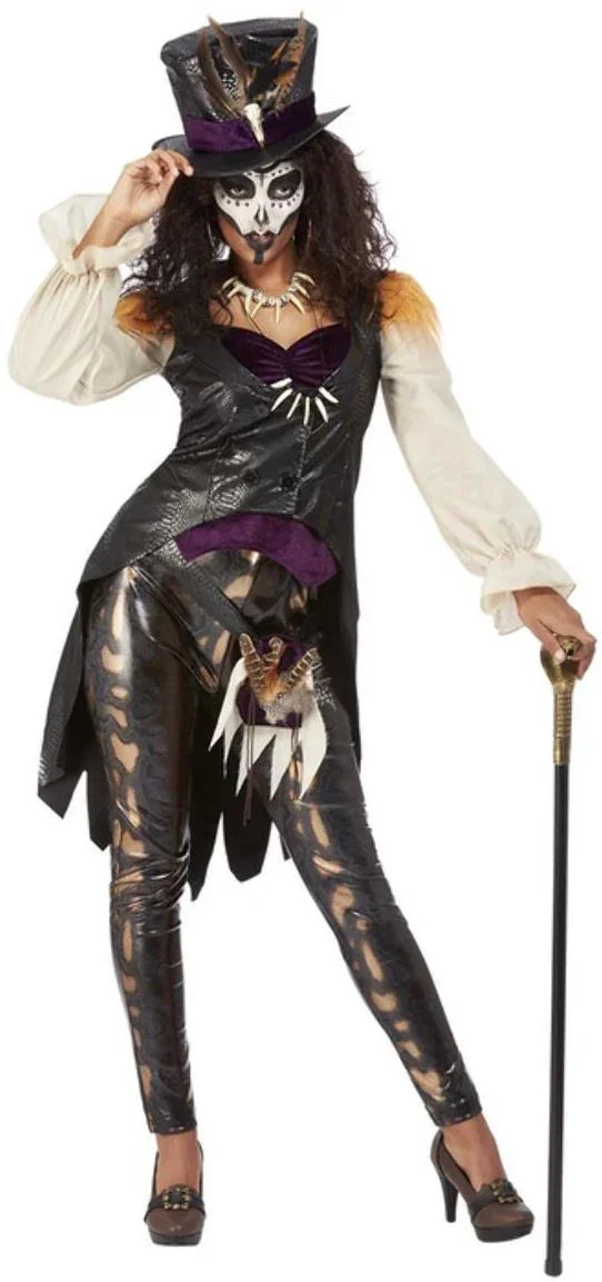 Disfraz de Voodoo Premium para Mujer Hechiceros y Muñecas Vudú Smiffys