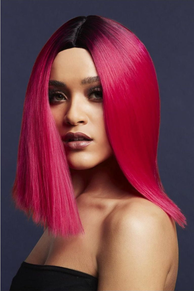 Peluca Roja Lisa con Raíces Negras Premium Pelucas Rojas Smiffys