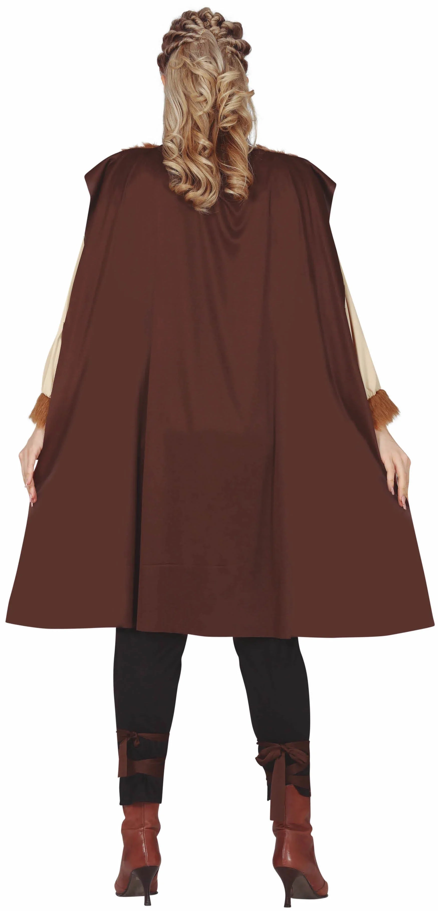 Disfraz de Vikinga Bárbara Marrón para Mujer Vikingo Guirca