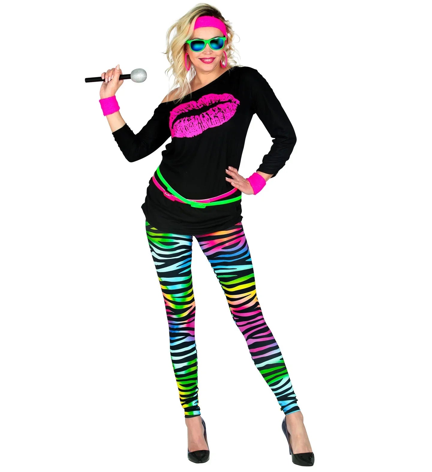 Leggings de Tigre de Colores Neón Leggings Widmann